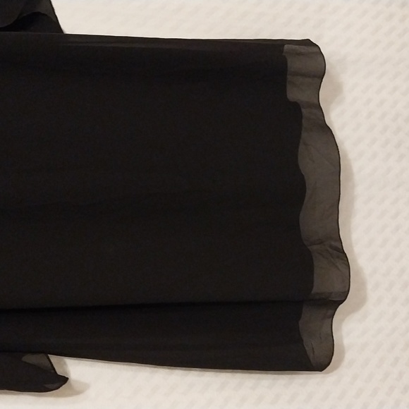 NWT Grace Karin black dress w/sheer overlay & 3/4 slit sleeves size L - Picture 8 of 9